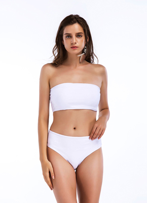 White bra style bikini sets