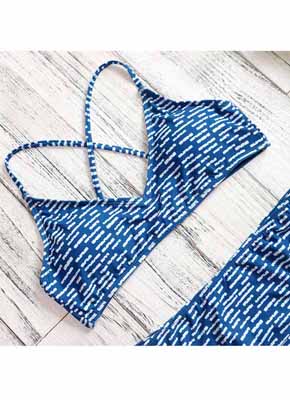 Blue Bandage Bikini set 6